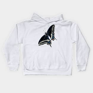 Black Swallowtail Butterfly Kids Hoodie